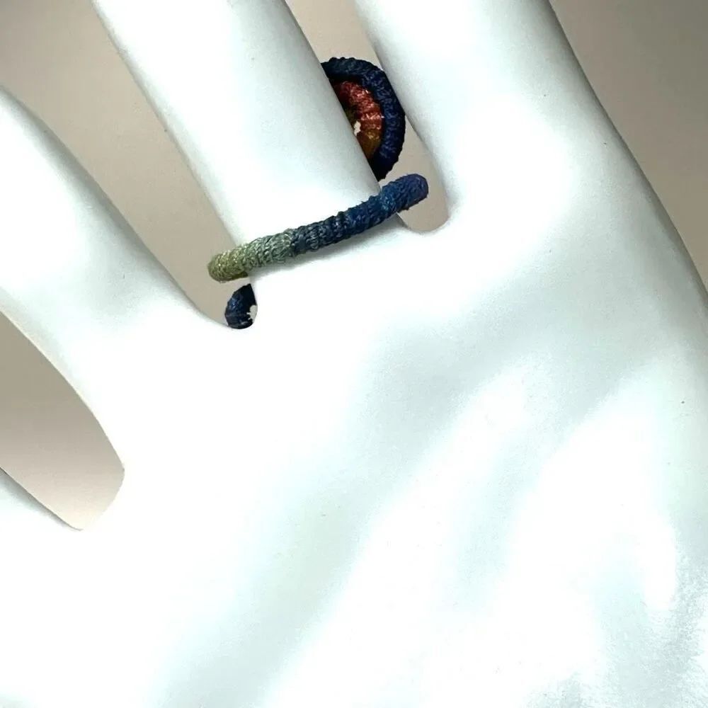 Colorful snake threaded ring - Picture 7 of 7